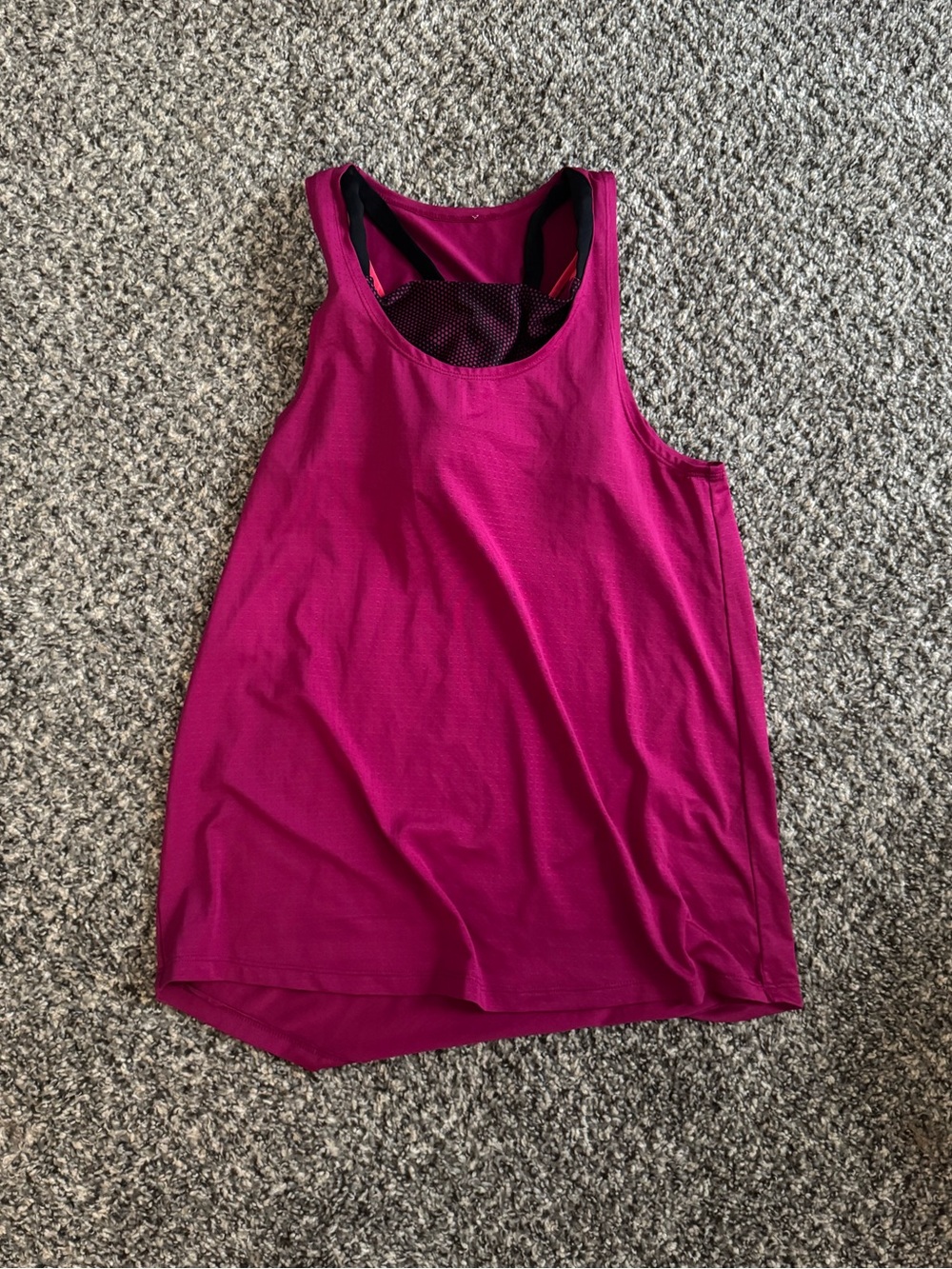 Women's Magenta Tank Top and Bra- Lightweight Activewear